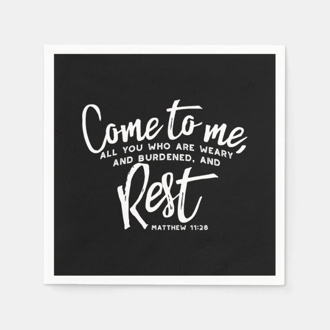Guardanapo De Papel Matthew 11 Bíblia Verse (Frente)