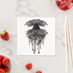 Guardanapo De Papel Mau Fairy Gown Sheen Gótica Black Vampy Rock She