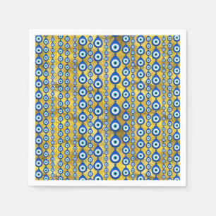 Guardanapo De Papel Mau Padrão de olhos na textura do ouro