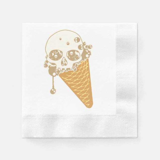 Guardanapo De Papel Mau Sorvete Cone Napkins (Frente)