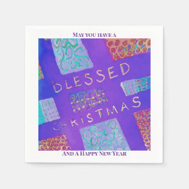 Guardanapo De Papel MAZIPOODLES Blessed Christmas 