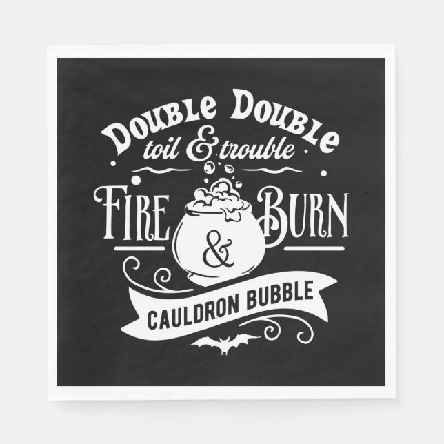 Guardanapo De Papel Mcbeth feitiçaria Halloween (Frente)