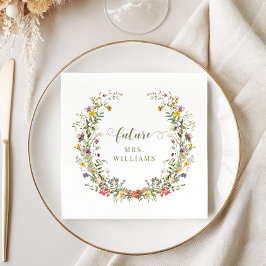 Guardanapo De Papel Meadow WildFlower Future Mrs Bridal Shower