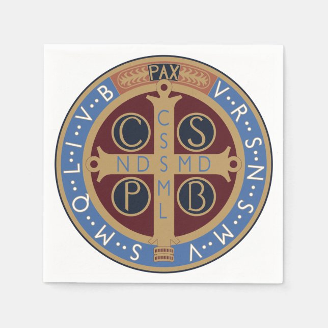 Guardanapo De Papel Medalha de São Bento (Frente)