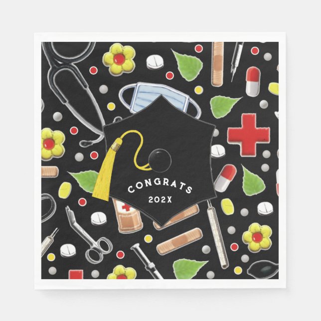 Guardanapo De Papel Medical School Graduation (Frente)
