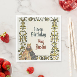 Guardanapo De Papel Medieval Renaissance King Birthday 