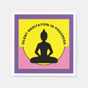 Guardanapo De Papel Meditação SILENCIOSA em Curso e Mindulgência Bu