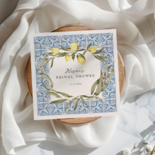 Guardanapo De Papel Mediterranean Tiles Amalfi Capri Bridal Shower