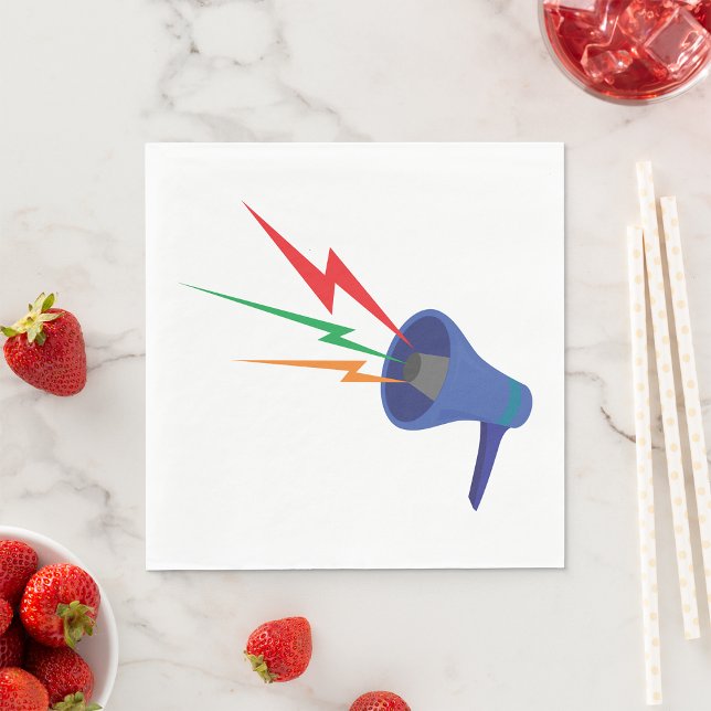 Guardanapo De Papel Megaphone Sound Waves Paper Napkins (Criador carregado)