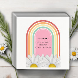 Guardanapo De Papel Meia Chá de fraldas de margarida retrô