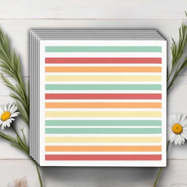 Guardanapo De Papel Meia Chá de fraldas de margarida retrô (Criador carregado)