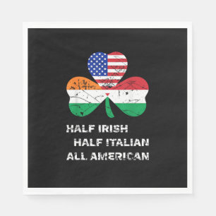 Guardanapo De Papel Meia-Irlandesa Metade Italiana All American Flag S