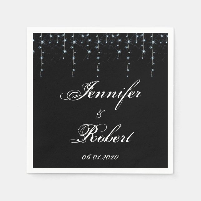Guardanapo De Papel Meia-noite Casamento de Vineyard Napkins (Frente)