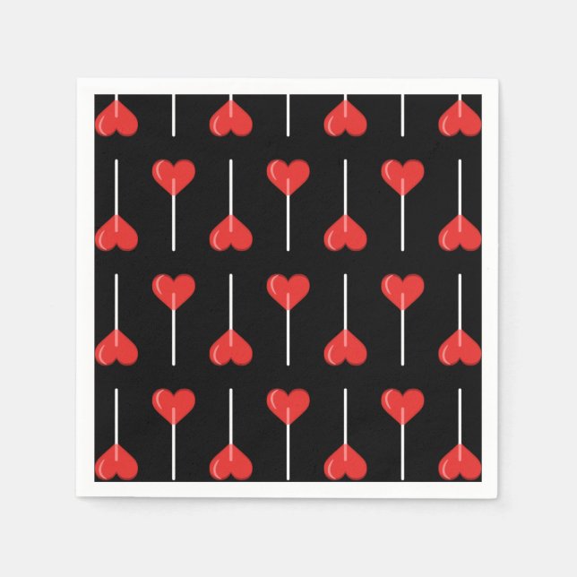 Guardanapo De Papel Meia-Noite de Amor Chupa Vermelho (Frente)