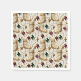 Guardanapo De Papel Meias de Natal e Ornamentos Vintage Férias