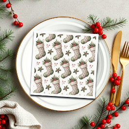 Guardanapo De Papel Meias de Natal Frutas de Inverno