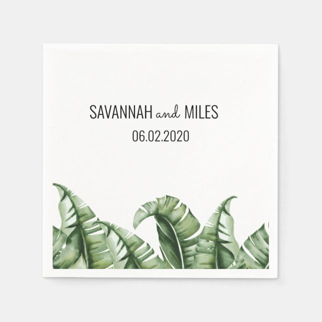 Guardanapo De Papel Meio século Banana Leaf Wedktail (Frente)