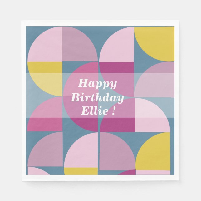 Guardanapo De Papel meio século ligeiramente psíquico púrpura cor-de-r (Frente)