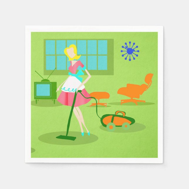 Guardanapo De Papel Meio século Moderno Papel para Esposas Domésticas (Frente)