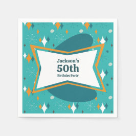 Guardanapo De Papel meio século retrorreflector 50ª Festa de aniversár