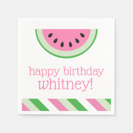 Guardanapo De Papel Melancia Rosa Stripes Partido Personalizado Napkin