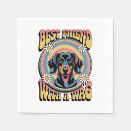 Guardanapo De Papel Melhor amigo Dachshund com um abanar