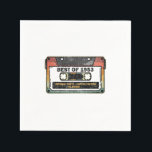 Guardanapo De Papel Melhor De 1953 Vintage Cassette Funny Birthday Gif<br><div class="desc">Vintage clássico fita 1953 Birthday dá Design no estilo retrô e no ano de nascimento. Legal Original Parts Limited Edition. Criado em presente de aniversário de 1953. Festas de aniversário.</div>