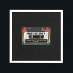Guardanapo De Papel Melhor De 1973 Vintage Cassette Funny Birthday Gif<br><div class="desc">Vintage clássico fita 1973 Birthday dá Design no estilo retrô e no ano de nascimento. Legal Original Parts Limited Edition. Criado em presente de aniversário de 1973. Festas de aniversário.</div>