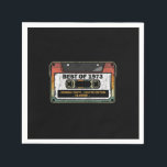 Guardanapo De Papel Melhor De 1973 Vintage Cassette Funny Birthday Gif<br><div class="desc">Vintage clássico fita 1973 Birthday dá Design no estilo retrô e no ano de nascimento. Legal Original Parts Limited Edition. Criado em presente de aniversário de 1973. Festas de aniversário.</div>