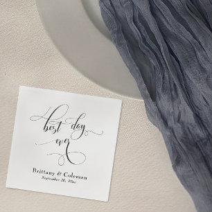 Guardanapo De Papel Melhor Dia da Caligrafia Elegante Casamento Simple