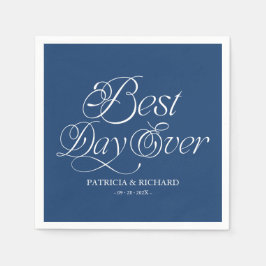 Guardanapo De Papel Melhor Dia de Todos Casamento Minimalista Moderno