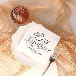 Guardanapo De Papel Melhor Dia de Todos Casamento Minimalista Moderno