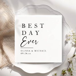 Guardanapo De Papel Melhor Dia De Todos | Dia de Casamento Branco Mini