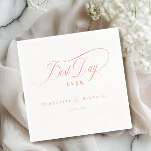 Guardanapo De Papel MELHOR DIA DE TODOS! Elegante, Casamento