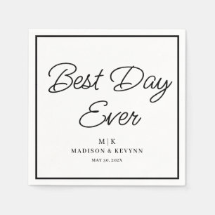 Guardanapo De Papel Melhor Dia do Mínimo e Chic   Wedding Napkins