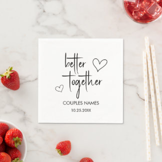 Guardanapo De Papel Melhor Juntos - Casamento Cocktail Napkin