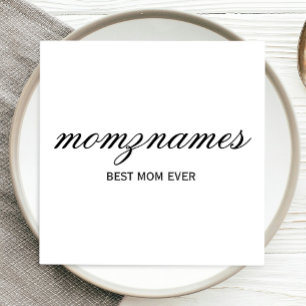 Guardanapo De Papel Melhor Mãe Personalizada Nome De Caligrafia