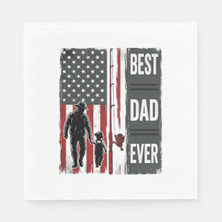 Guardanapo De Papel Melhor Pai de Todos Bandeira de Pesca Design Vetor