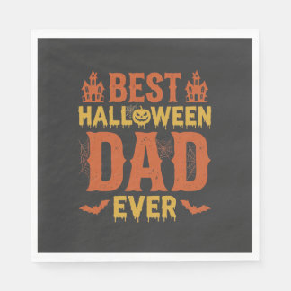 Guardanapo De Papel Melhor Papai de Halloween de Sempre Design Vintage