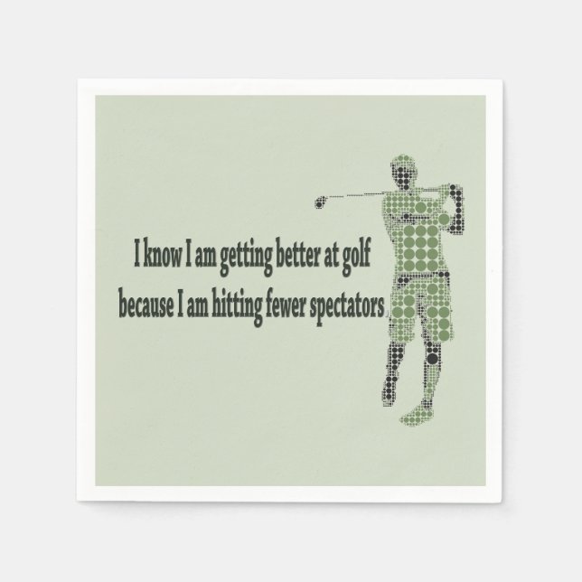 Guardanapo De Papel Melhorando no Golf (Frente)