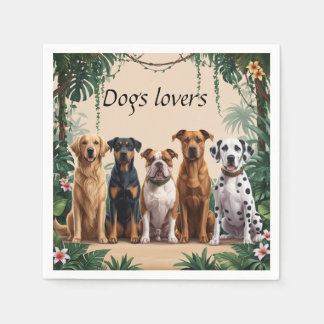 Guardanapo De Papel Melhores Amigos da Natureza: Cachorros Apaixonados