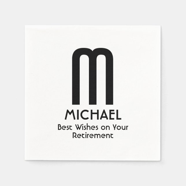 Guardanapo De Papel Melhores Desejos: Monograma Papel Nápoles (Frente)