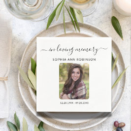 Guardanapo De Papel Memória De Amor Memória Foto Funeral Memorial