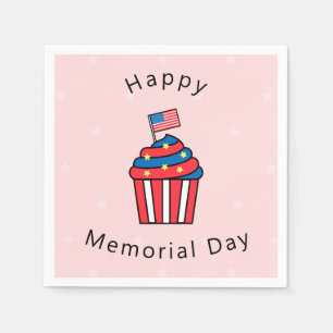 Guardanapo De Papel Memorial Day Cute American Cupcake Paper
