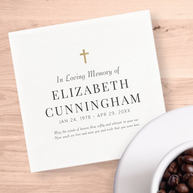 Guardanapo De Papel Memorial Memorial Moderno e Simples Cruz (Criador carregado)