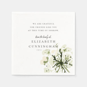 Guardanapo De Papel Memorial Watercolor Botanicals Floral Elegante Chi