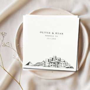 Guardanapo De Papel Memphis Tennessee Weding Paper Cocktail Napkin