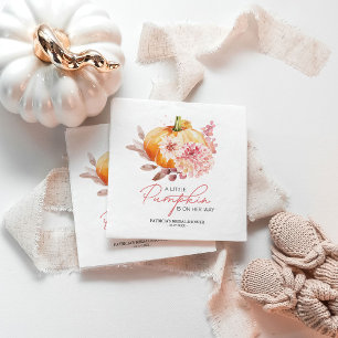 Guardanapo De Papel Menina Abóbora Chás de Bebê Personalizados