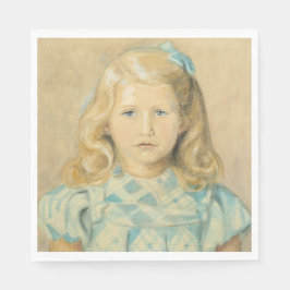 Guardanapo De Papel Menina Bonita Com Cabelo Louro