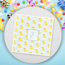 Menina de Monograma de Pato Amarelo Bonito